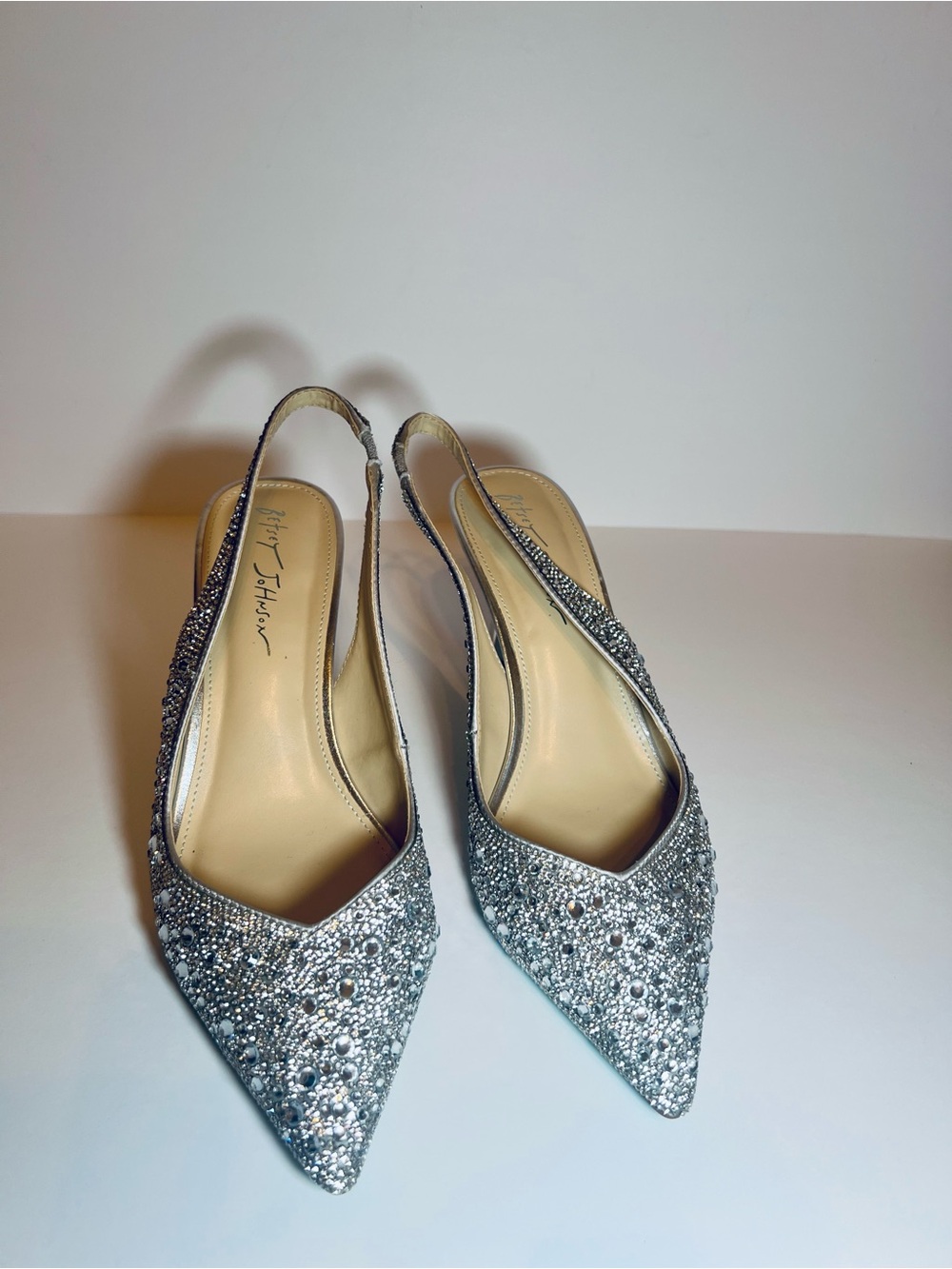 Betsey Johnson Silver Crystal Embellished Slingback Pump - Picture 6 of 6